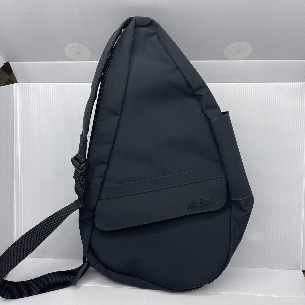 L L Bean Healthy Back Ameribag Sling Bag Black Nylon