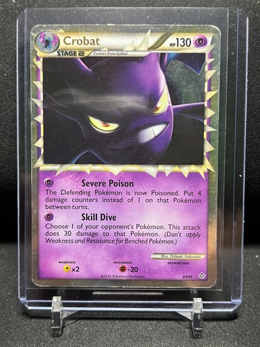 Crobat 84/95 Holo Rare Pokémon 2010 Unleashed HP