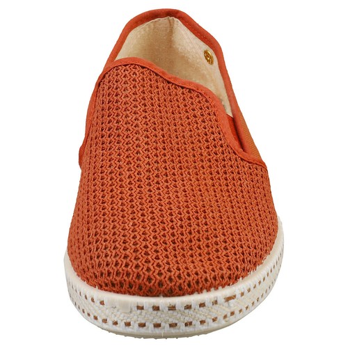 Scarpe espadrillas classiche in tela e rete da uomo terracotta - 10,5 Regno Unito - Foto 3 di 8