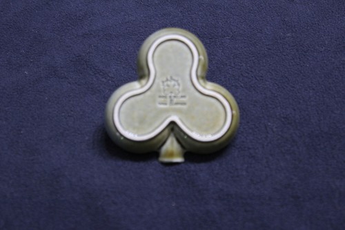 WADE CO ARMAGH IRELAND PORCELAIN ASH/TRINKET TRAY 3 LEAF CLOVER GREEN/LEPRECHAUN - Picture 4 of 4