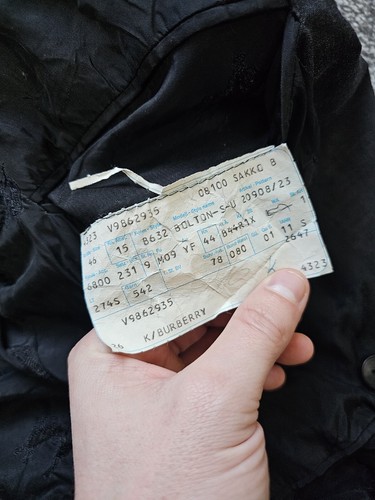 Vintage Burberry's Double Breasted Jacket Men's UK 36/37 Charcoal Black Wool - Picture 13 of 18