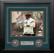 Jordan Davis Philadelphia Eagles Autographed Signed Spotlight Framed Photo JSA