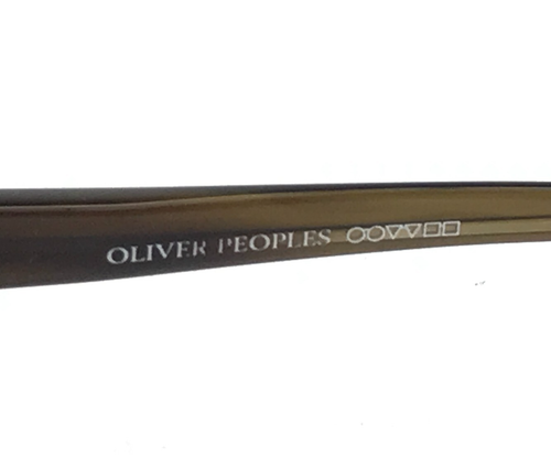 Oliver Peoples Sunglasses Buzzy OT Brown Rectangle Frames w/ Green OXP Polarized - Picture 11 of 12