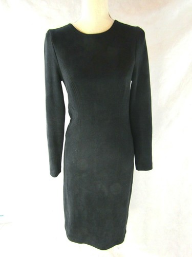 Long Sleeve Faux Suede Dress 