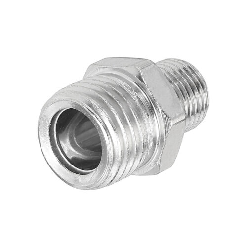 1/8 to 1/4 Air Brush Hose Adapter 1/8" BSP Male to 1/4" BSP Male - Picture 3 of 5