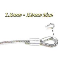 1.5mm - 32mm Size Wire Rope Eyelet Thimble in A2 Marine Grade Stainless Steel