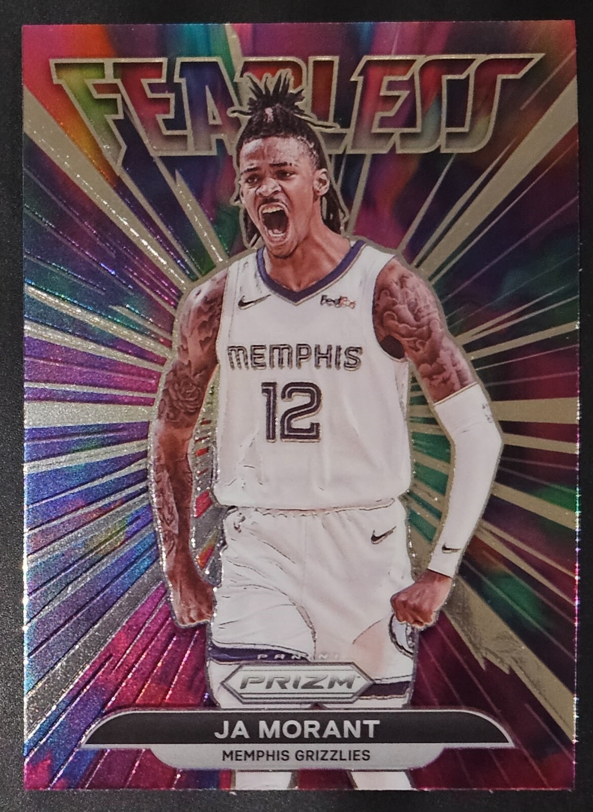 Ja Morant 2021-22 Panini Prizm FEARLESS Insert Card (no.9)