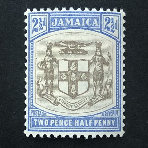 JAMAIKA 1903 - 2 1/2d BRIEFMARKE - ARME VON JAMAIKA - KÖNIG EDWARD VII - SG JM 35-MH - Bild 1 von 3