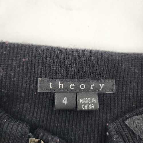 THEORY Lamb Leather Mini Skirt Black Size 4 - Picture 4 of 6