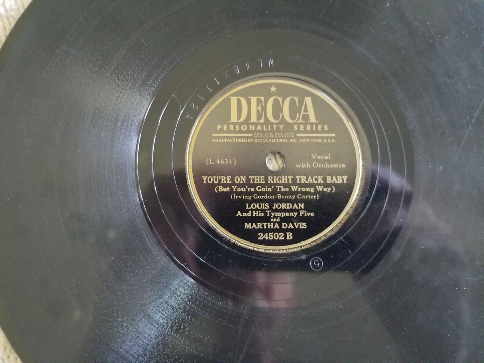 Louis JordanAnd His Tympany 5-Daddy-O / Decca ‎– 24502 Shellac, 10", 78 US 1948 - Image 4 of 4