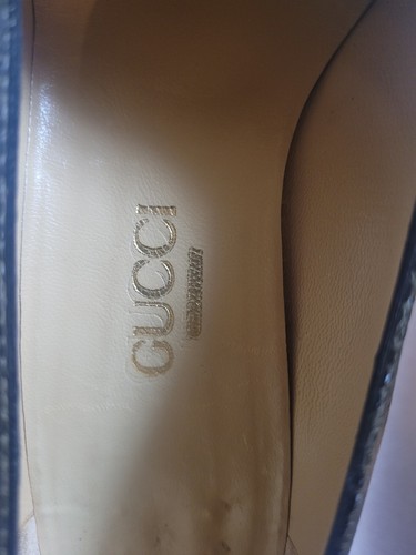 1980s Vintage Gucci Lizard - Leather Heels - Women's 37B - Serial # 10122240 - Picture 8 of 10