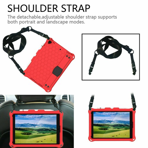 For iPad Air 4 Pro 11 9th 8 7 5/6th Mini 2021 Strap Cover Shockproof Rubber Case - Picture 38 of 76