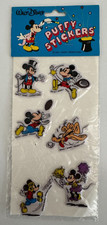Vintage Walt Disney Puffy Stickers Sheet of Six Stickers