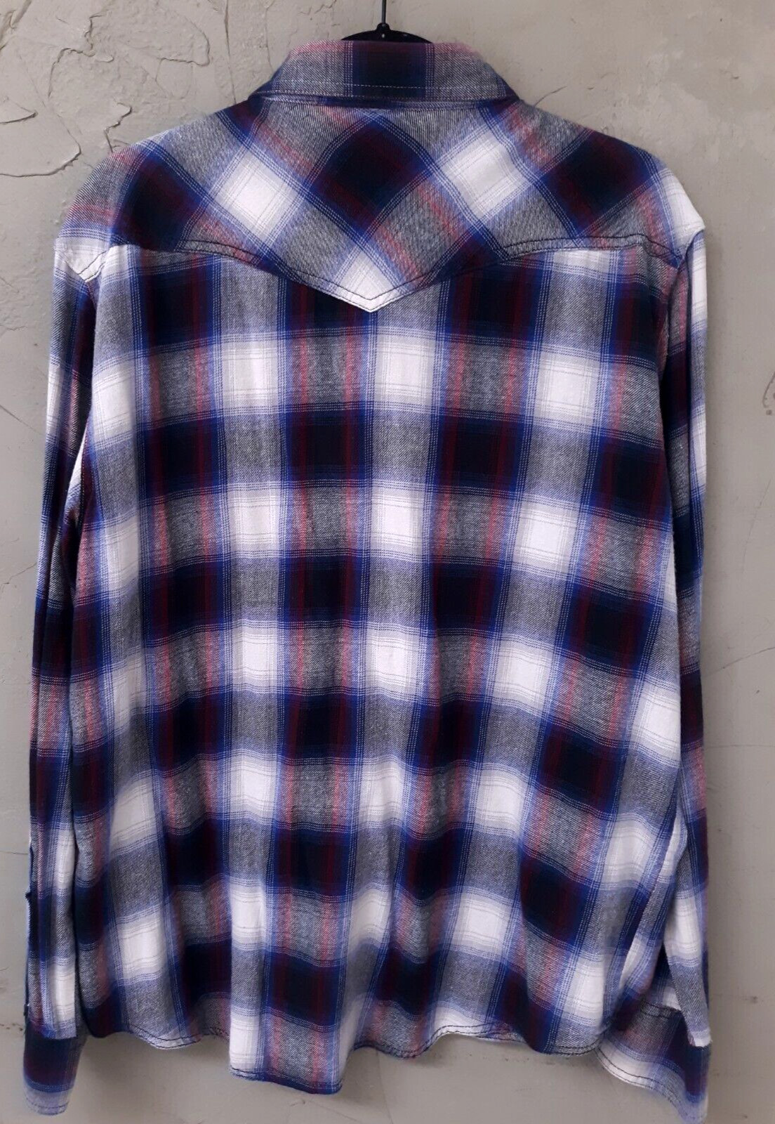 Wrangler Flannel Snap Front Plaid Shirt EUC XL