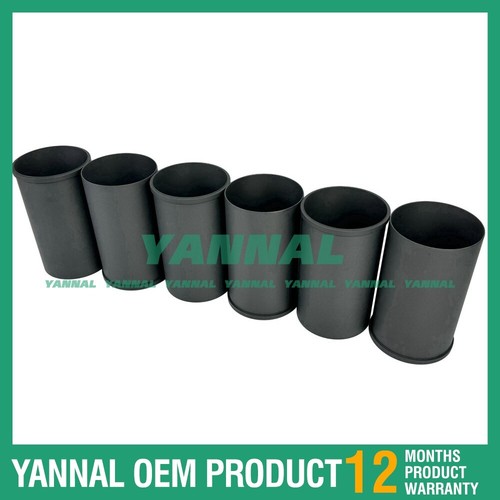 6X Cylinder Liner Kit For Mitsubishi 6D17 diesel engine Engine - Picture 3 of 5