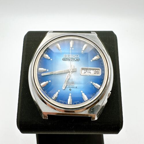 SEIKO5 ACTUS SS Automatic Mens Watch Vintage Japan made 23jewels Blue 6106-7700