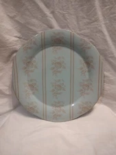 Light Blue With Flowers Stoneware By Grestel Deco Serving Plate Made in Portugal