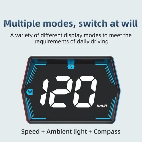 Digital Car HUD GPS Speedometer Head Up Display MPH D6C3 Alarm Compass T4A2 H6P5 - Picture 22 of 23