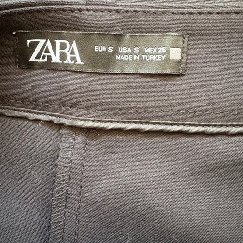 NWOT Zara Button Front Shorts High Waist Dressy Career Casual Black Shorts Small - Picture 8 of 9