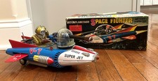 1960s Vintage Nomura (T.N.) INTERPLANETARY SPACE FIGHTER, C-7.5 to C-8, Works!