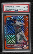 2022 Bowman Chrome X Prospects Orange 3/5 Wilman Diaz PSA 10 GEM MT 11oq