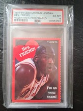 PSA 6 1989-91 Chicago Bulls Michael Jordan Hey, Friend! Valentines Card.