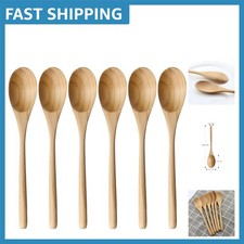 Elegant 6-Piece Japanese Wooden Spoon Set - Natural Eco-Friendly 9 Inch