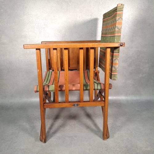 Vintage Haxyes Folding Deck Chair w/ Tray British Made Retro Canvas 1950s Camper - Picture 12 of 19