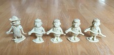 Vtg Original Marx The Flintstones 5 Cream Bedrock Figures