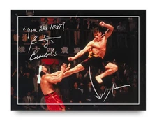 Van Damme & Yeung Sze Signed Autograph Photo Print 8x6 Bloodsport Movie Stars
