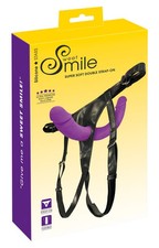 Sweet Smile Strap-on con Dildo Doppio Morbido in Silicone Viola
