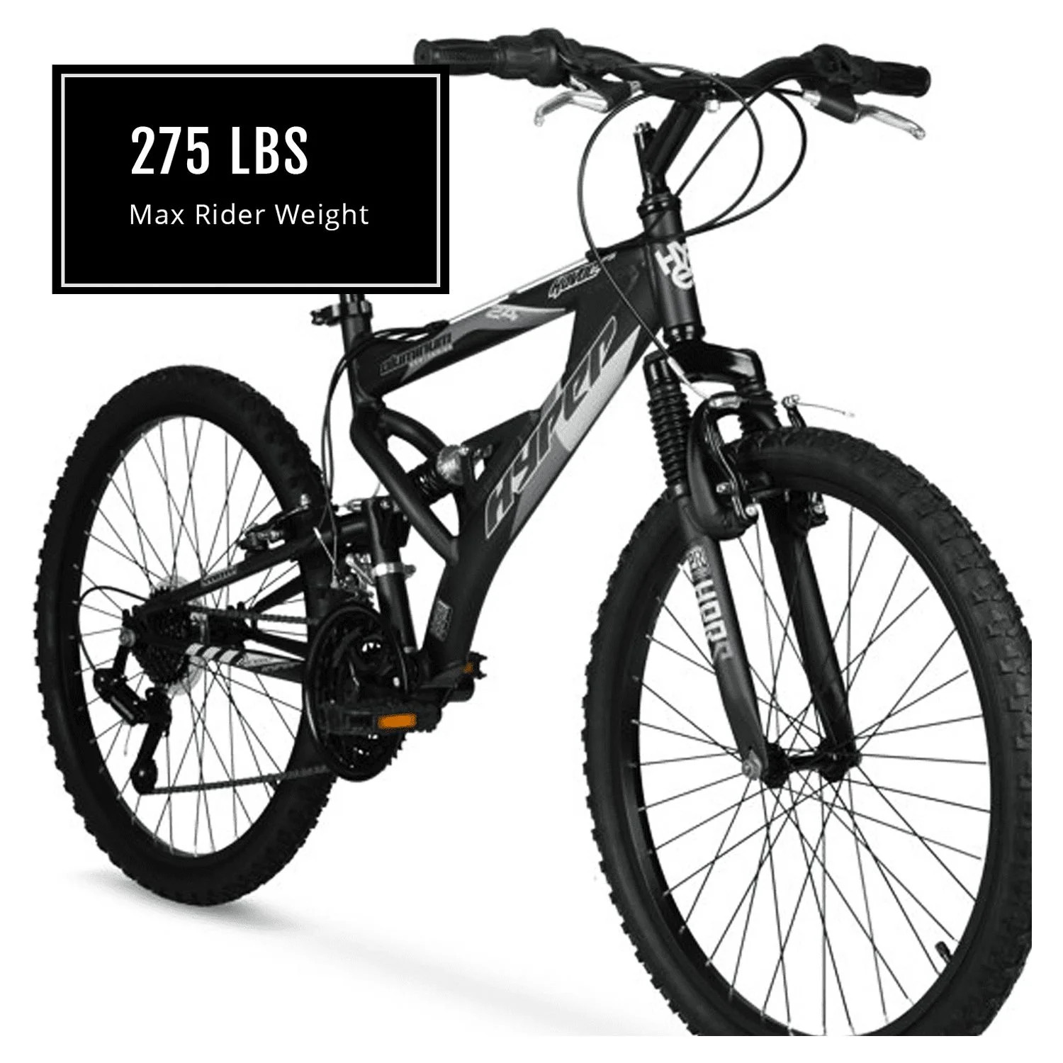 24"  Havoc Mountain Bike, Youth/Adult, Recommended Ages 10-14 Years Old, Black