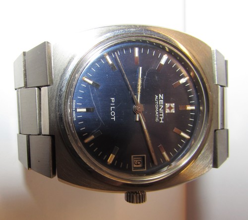 Orologio da polso ZENITH PILOT fondo blu mai usato NOS - Picture 7 of 24