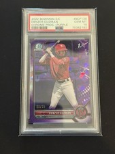 2022 Bowman Chrome Denzer Guzman Purple Sapphire PSA 10 1st Bowman  /25  Angels