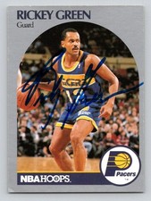 RICKY GREEN 1990 NBAHOOPS Autographed NBA card TTM/IP signature