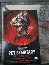 jackson white signed pet sematary: Bloodlines poster 11x17 coa jsa