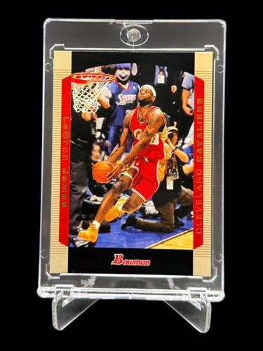 2004 Bowman LEBRON JAMES GOLD BORDER SSP 2ND YEAR RC DUNKING #23🔥ULTRA RARE🔥
