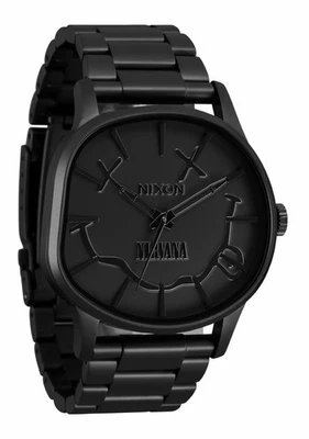 Nixon Nirvana Smiley Sentry Collection Limited #063/150 Black Wobble - Imagen 1 de 2