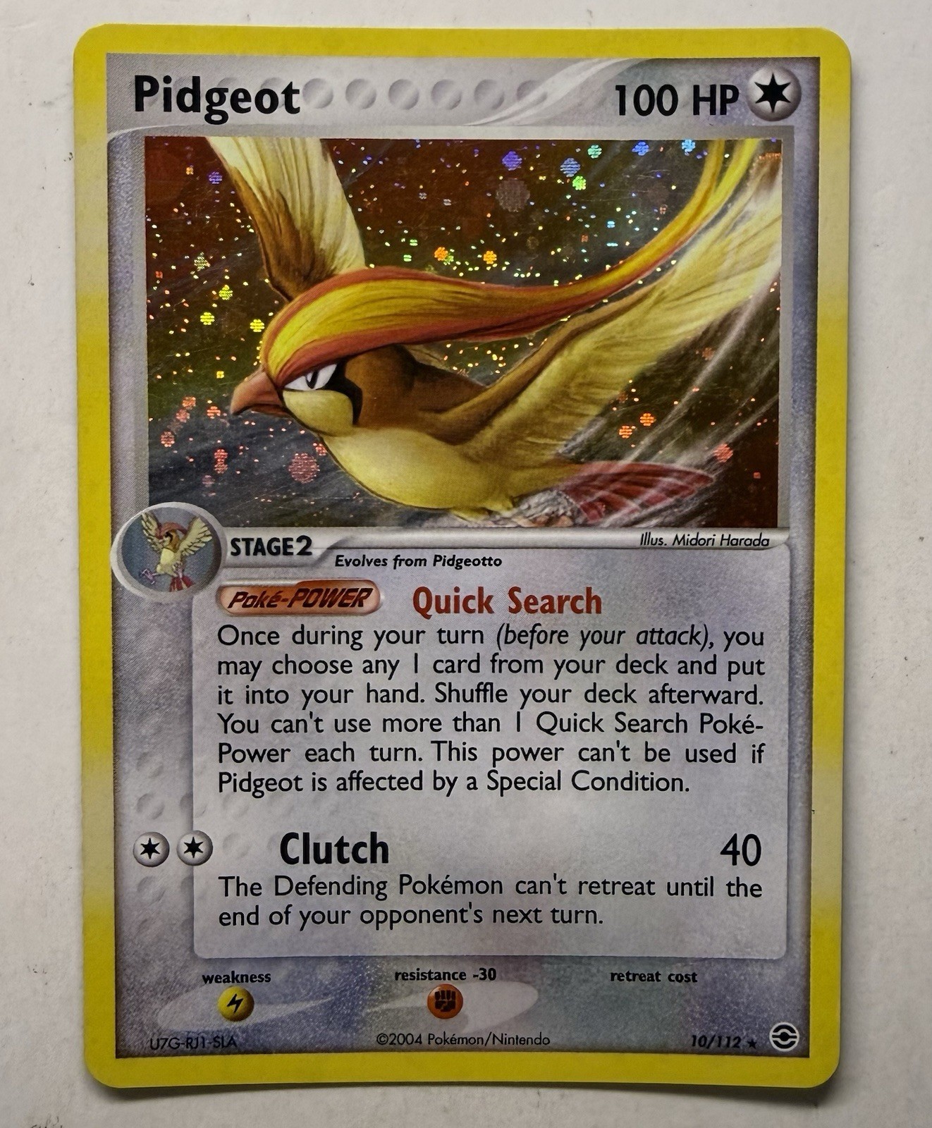 Pidgeot 10/112 FireRed & LeafGreen Holo LP Pokemon TCG Ships FAST