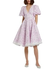 Mac Duggal Embroidered Floral Midi Dress Women's