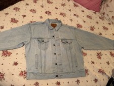 Vintage Mens 90’s Levis Light Wash Jean jacket Made In the USA Size XL