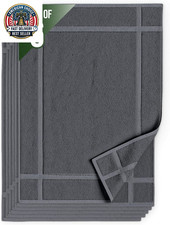 100 Ring Spun Cotton Bath Mat Pack of 6 18 X 25 Inch, Washable, Soft Absorb