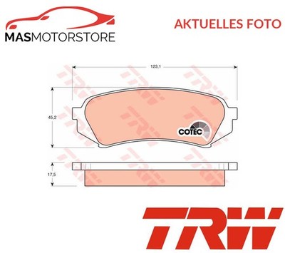 SATZ BREMSBELÄGE BREMSKLÖTZE HINTEN TRW GDB3198 P NEU OE QUALITÄT
