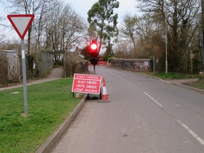 Photo 6x4 Red light for Virgin Media East Oakley Work on the new cables a c2017