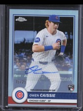 2026 Topps Flagship Chrome Owen Caissie #90 Rookie Variation Refractor Auto /25