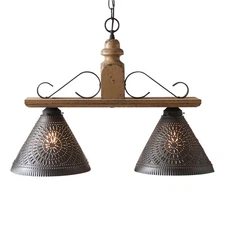 Wooden Wellington Medium Island Light in Pearwood