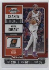 2023-24 Panini Contenders Optic Season Ticket Red Prizm Kevin Durant #95 1kh4