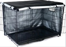 kefit Dog Crate Cover 42 inch, Kennel Cover for Wire Dog Cage, Black