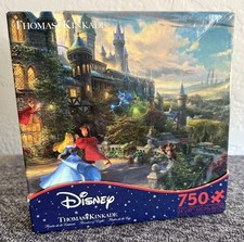 Sealed Thomas Kinkade Disney Puzzle Sleeping Beauty Dancing Enchanting Light 750