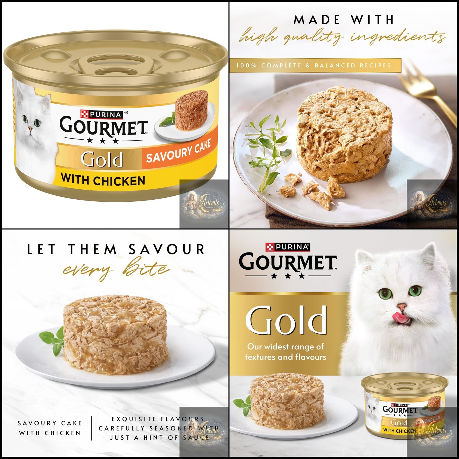GOURMET Gold Savoury Cake Chicken Wet Cat Food 85g (Pack of 12) - Image 2